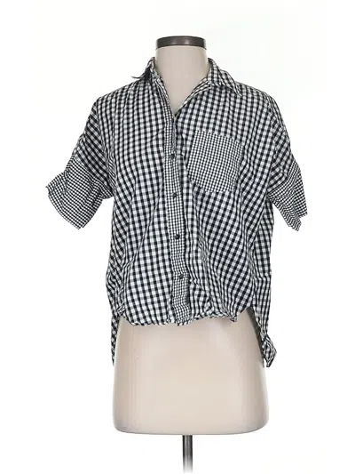 Pre-owned Madewell Short Sleeve Button Down Shirt In Gray