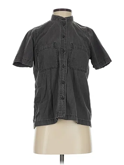 Pre-owned Madewell Short Sleeve Button Down Shirt In Gray