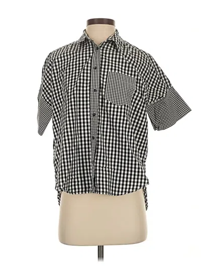 Pre-owned Madewell Short Sleeve Button Down Shirt In Gray