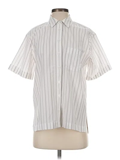 Pre-owned Madewell Short Sleeve Button Down Shirt In Ivory