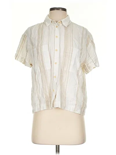 Pre-owned Madewell Short Sleeve Button Down Shirt In Ivory