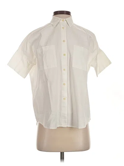 Pre-owned Madewell Short Sleeve Button Down Shirt In Ivory