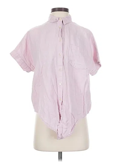 Pre-owned Madewell Short Sleeve Button Down Shirt In Pink