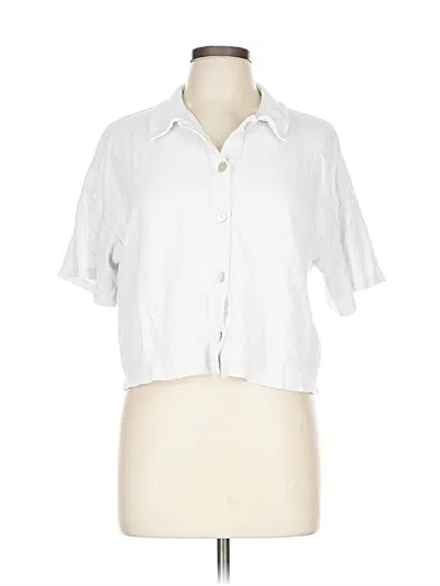 Pre-owned Madewell Short Sleeve Button Down Shirt In White