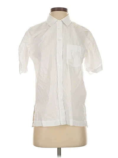 Pre-owned Madewell Short Sleeve Button Down Shirt In White