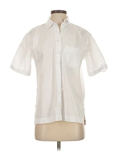 Pre-owned Madewell Short Sleeve Button Down Shirt In White
