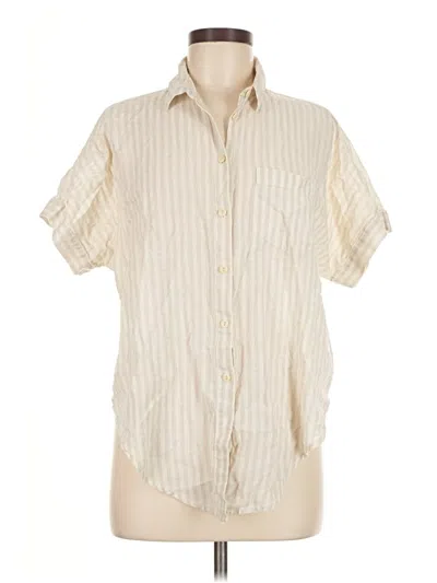 Pre-owned Madewell Short Sleeve Button Down Shirt In White