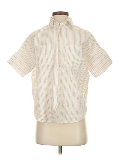 Pre-owned Madewell Short Sleeve Button Down Shirt In White