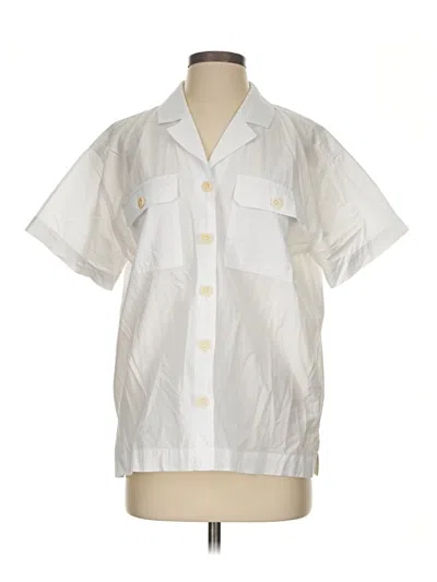 Pre-owned Madewell Short Sleeve Button Down Shirt In White