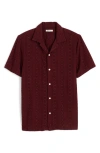 Madewell Short Sleeve Button-up Shirt In Purple