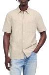 Madewell Button-up Short-sleeve Shirt In Animal Print