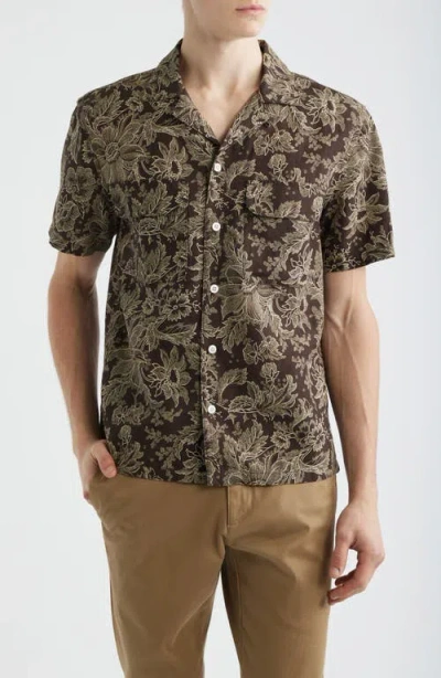 Madewell Button Down Shirt Chocolate Floral In Multi