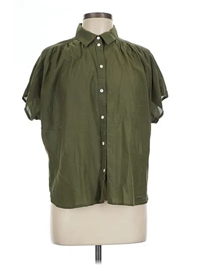 Pre-owned Madewell Short Sleeve Polo Shirt In Green