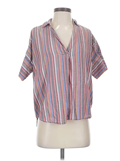 Pre-owned Madewell Short Sleeve Polo Shirt In Pink