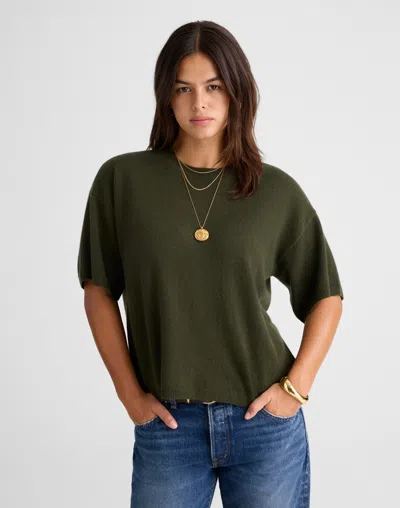 Madewell Short-sleeve Sweater Tee In Green