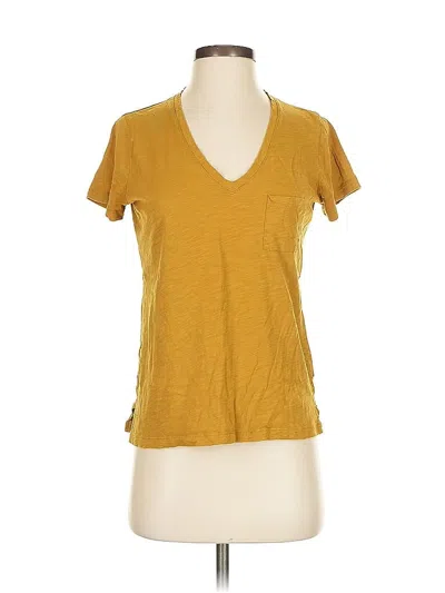 Pre-owned Madewell Short Sleeve T-shirt In Gold