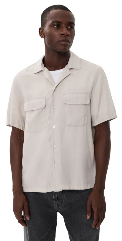 Madewell Short Sleeve Tencel Shirt Form Grey In Neutral