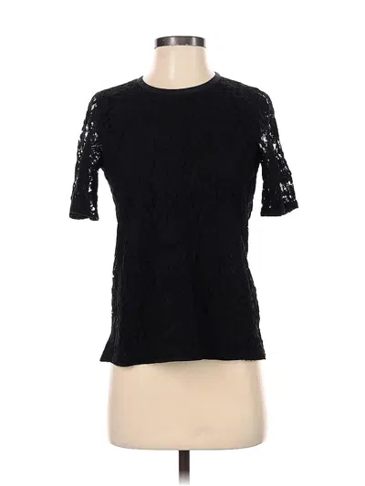 Pre-owned Madewell Short Sleeve Top Black Crew Neck Tops