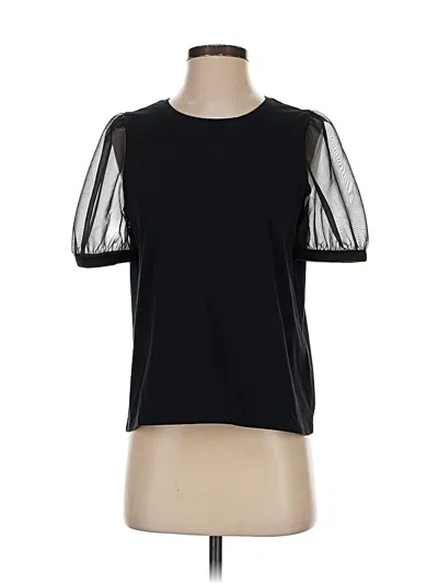 Pre-owned Madewell Short Sleeve Top Black Crew Neck Tops