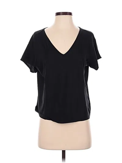 Pre-owned Madewell Short Sleeve Top Black V-neck Tops