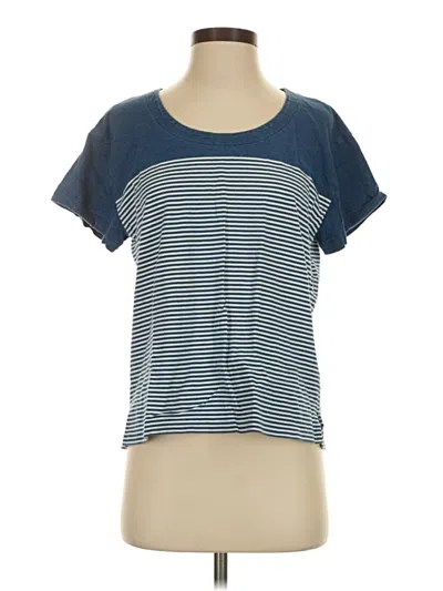 Pre-owned Madewell Short Sleeve Top Blue Scoop Neck Tops