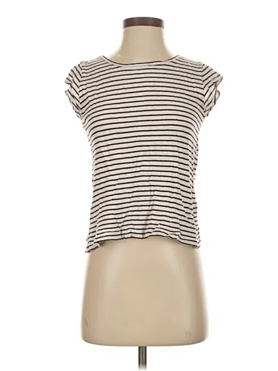 Pre-owned Madewell Short Sleeve Top Ivory Boatneck Tops In White