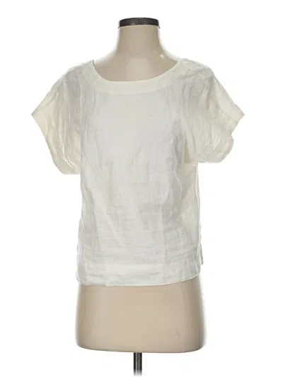 Pre-owned Madewell Short Sleeve Top Ivory Square Neckline Tops