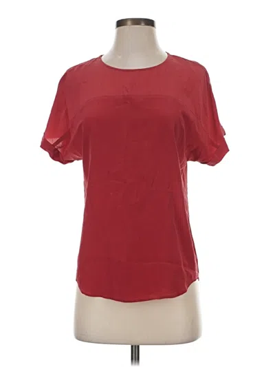 Pre-owned Madewell Short Sleeve Top Red Crew Neck Tops