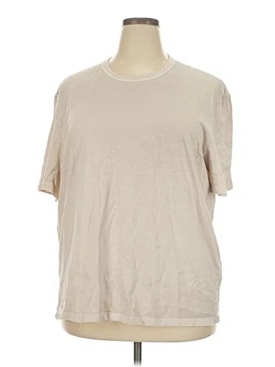 Madewell Short Sleeve Top Tan Crew Neck Tops In Neutral