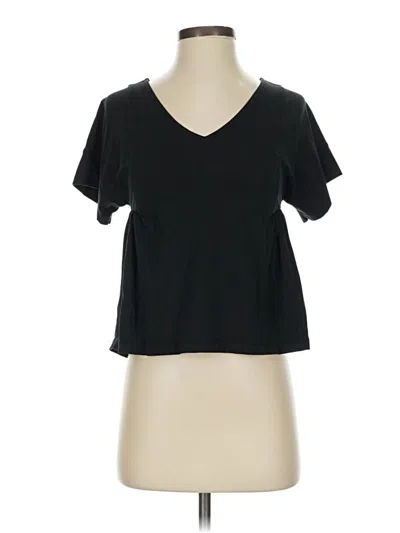 Pre-owned Madewell Short Sleeve T-shirt In Black