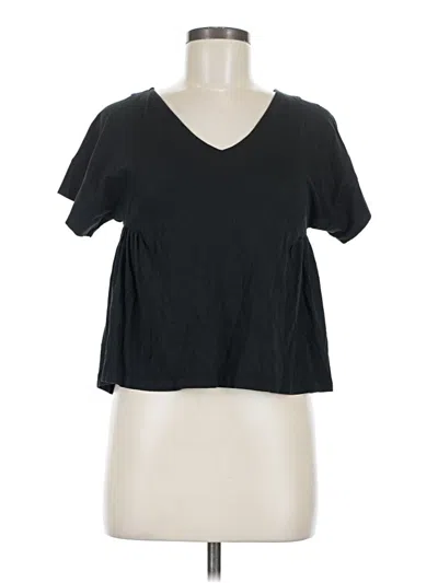 Pre-owned Madewell Short Sleeve T-shirt In Black