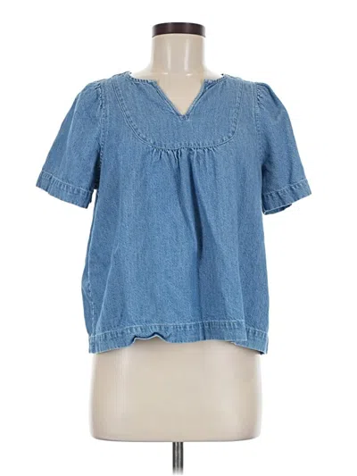 Pre-owned Madewell Short Sleeve T-shirt In Blue
