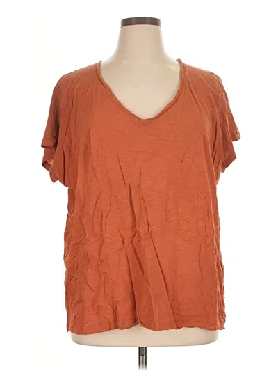 Pre-owned Madewell Short Sleeve T-shirt In Brown