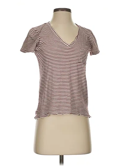 Pre-owned Madewell Short Sleeve T-shirt In Brown