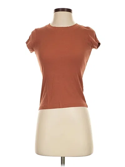 Pre-owned Madewell Short Sleeve T-shirt In Brown