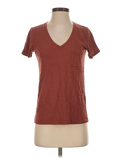 Pre-owned Madewell Short Sleeve T-shirt In Brown
