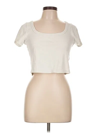 Pre-owned Madewell Short Sleeve T-shirt In Ivory