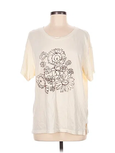 Pre-owned Madewell Short Sleeve T-shirt In Ivory
