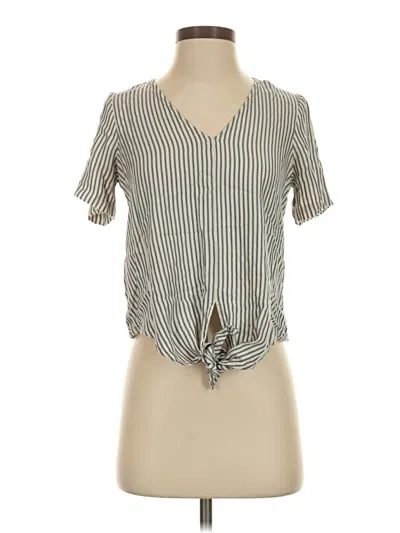Pre-owned Madewell Short Sleeve T-shirt In Silver