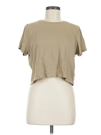 Pre-owned Madewell Short Sleeve T-shirt In Tan