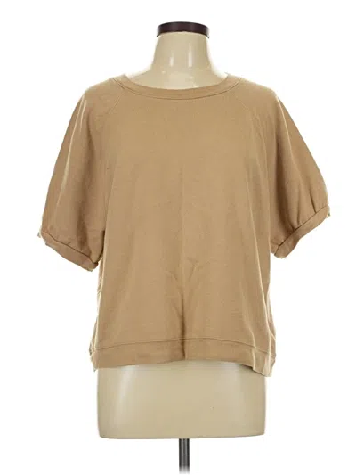 Pre-owned Madewell Short Sleeve T-shirt In Tan