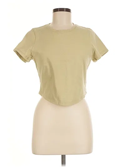 Pre-owned Madewell Short Sleeve T-shirt In Tan