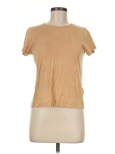 Pre-owned Madewell Short Sleeve T-shirt In Tan