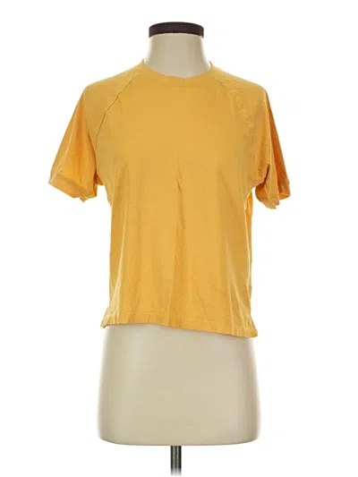 Pre-owned Madewell Short Sleeve T-shirt In Yellow