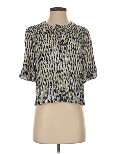 Pre-owned Madewell Short Sleeve Turtleneck In Tan