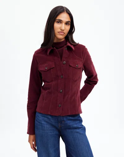 Madewell Shrunken Button-front Shirt In Cabernet