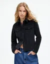 Madewell Shrunken Button-front Shirt In True Black