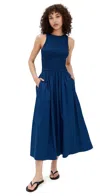 Madewell The Melody Scoopback Smocked Midi Dress