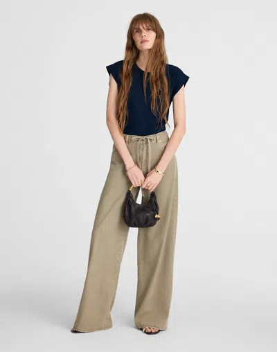 Madewell Side-cinch Muscle Tee In Gold