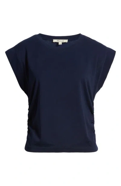 Madewell Side Cinch Muscle Tee In Blue